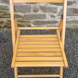 Folding chair blond wood, vintage