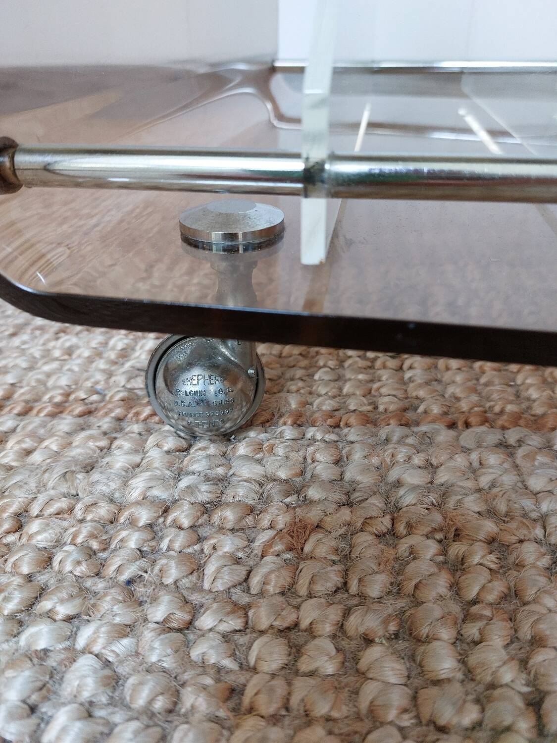 Table michel dumas plexiglas 1970