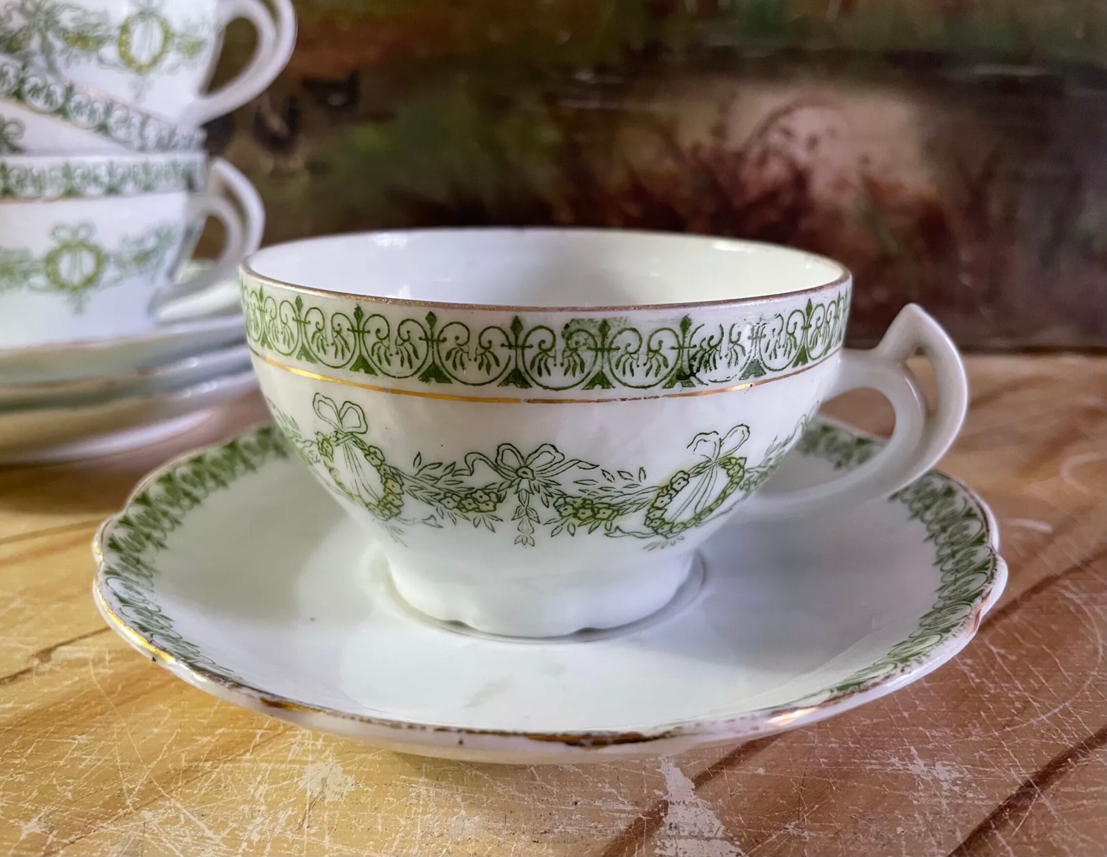 Fine porcelain tea cups