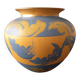 Vase signed DD▲ Foliages Provence Yellow and Blue