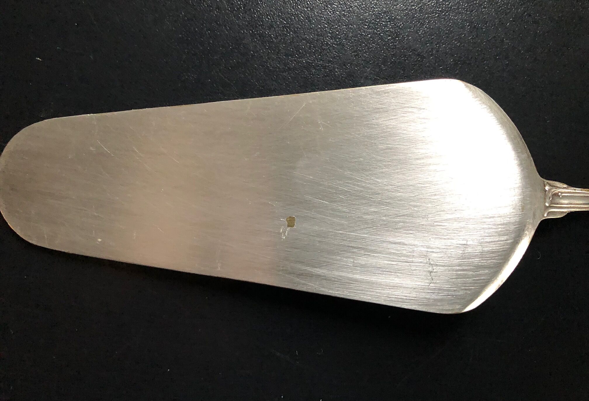 Silver metal cake shovel