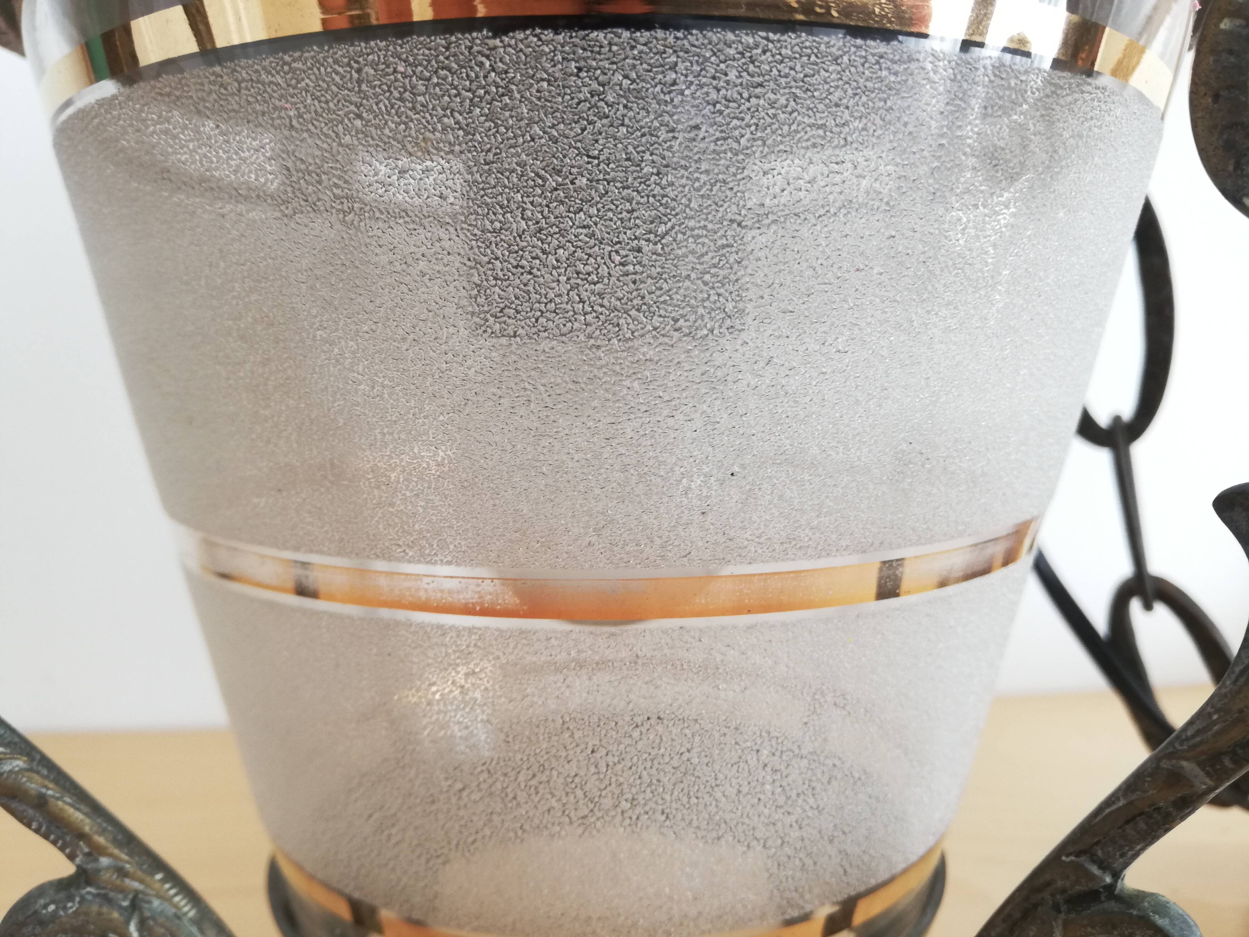 Antique Gothic ceiling lamp bronze  1920