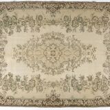 Turkish Vintage Beige Area Rug