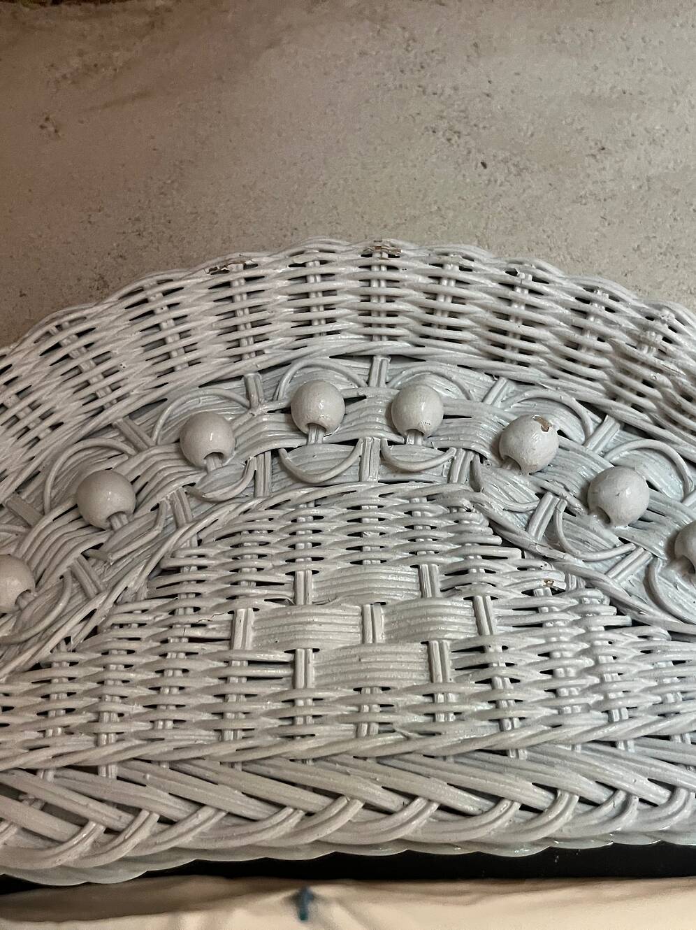 Vintage wicker/rattan mirror