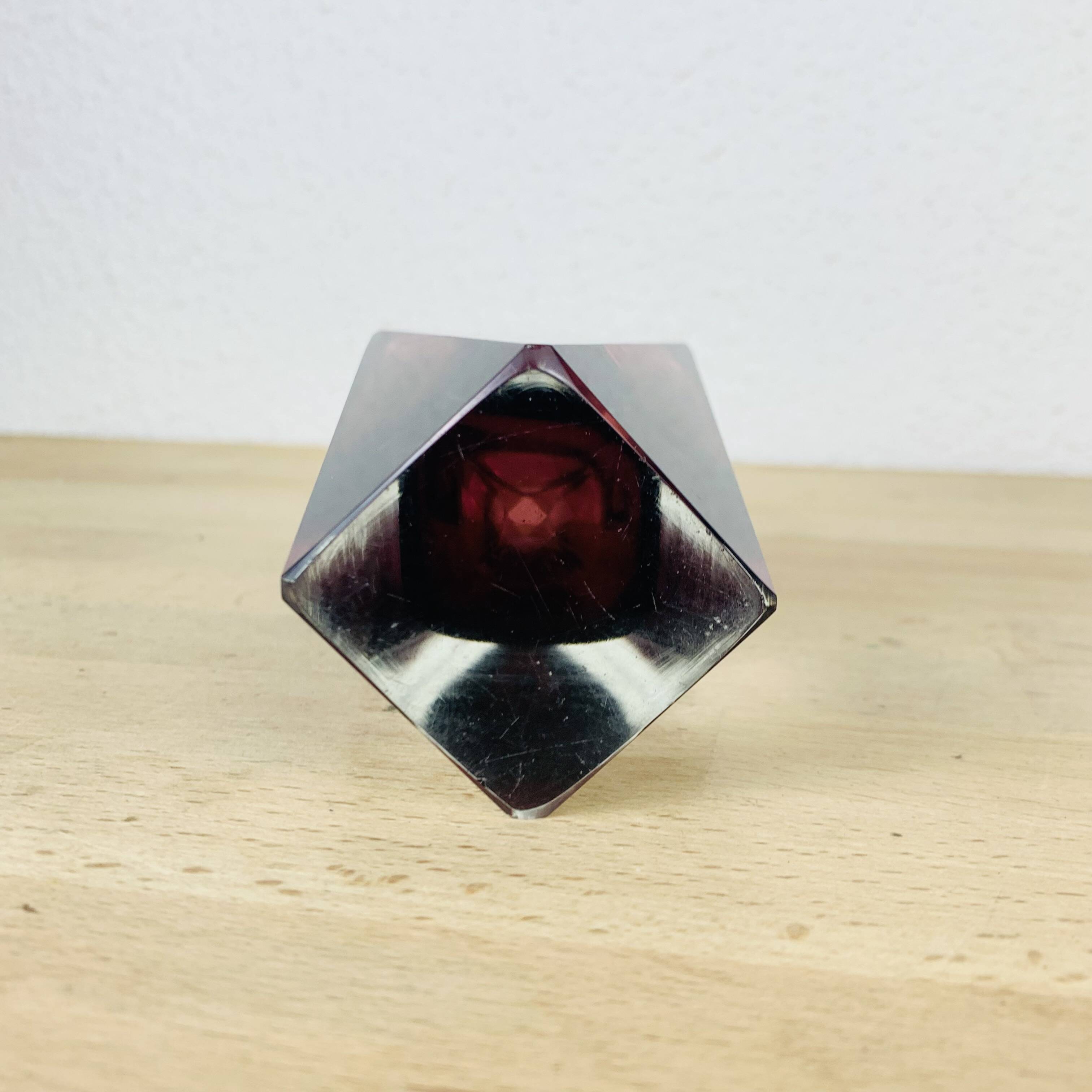 Sommerso Murano purple vase, soliflore