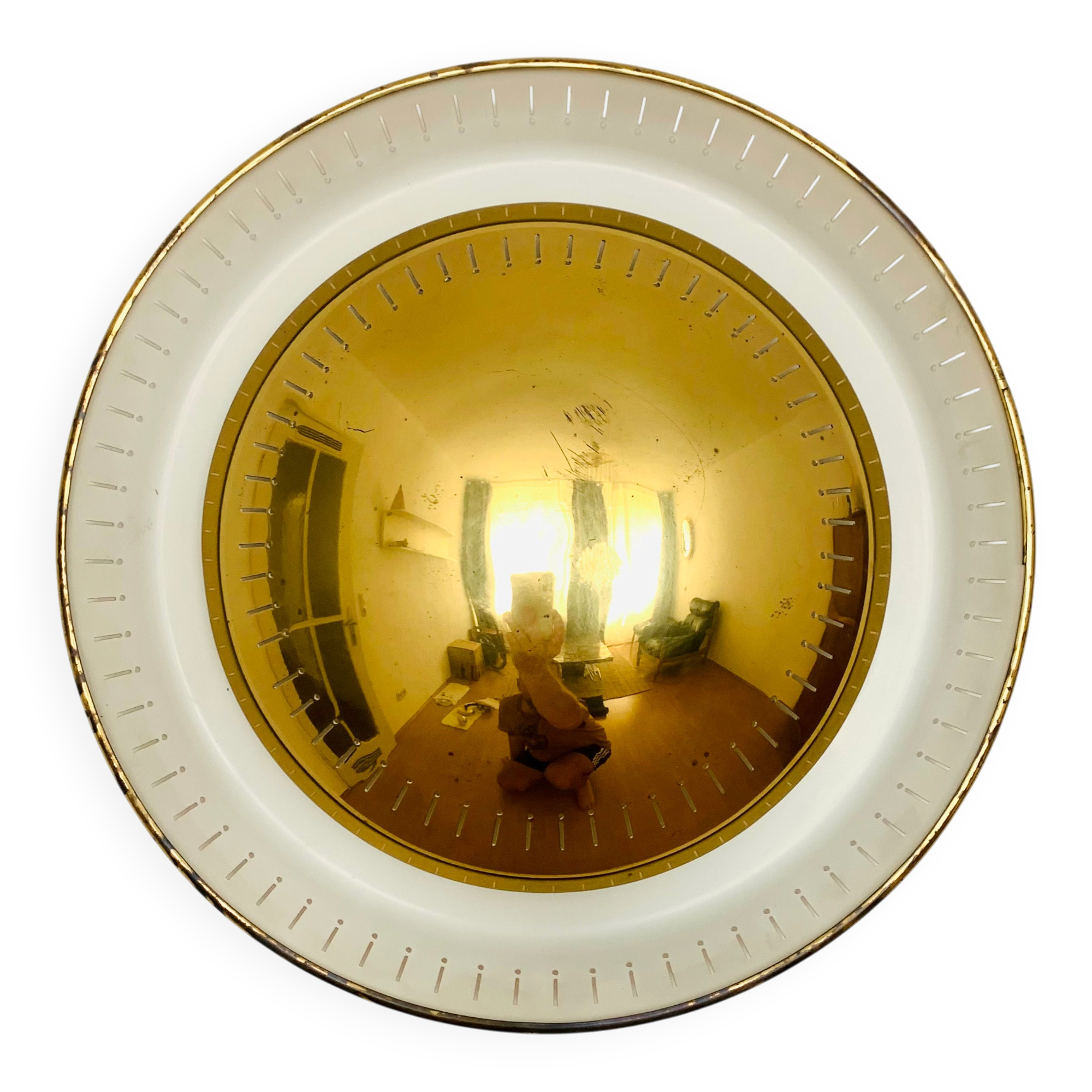 Italian Sunburst Wall Lamp or Flush Light