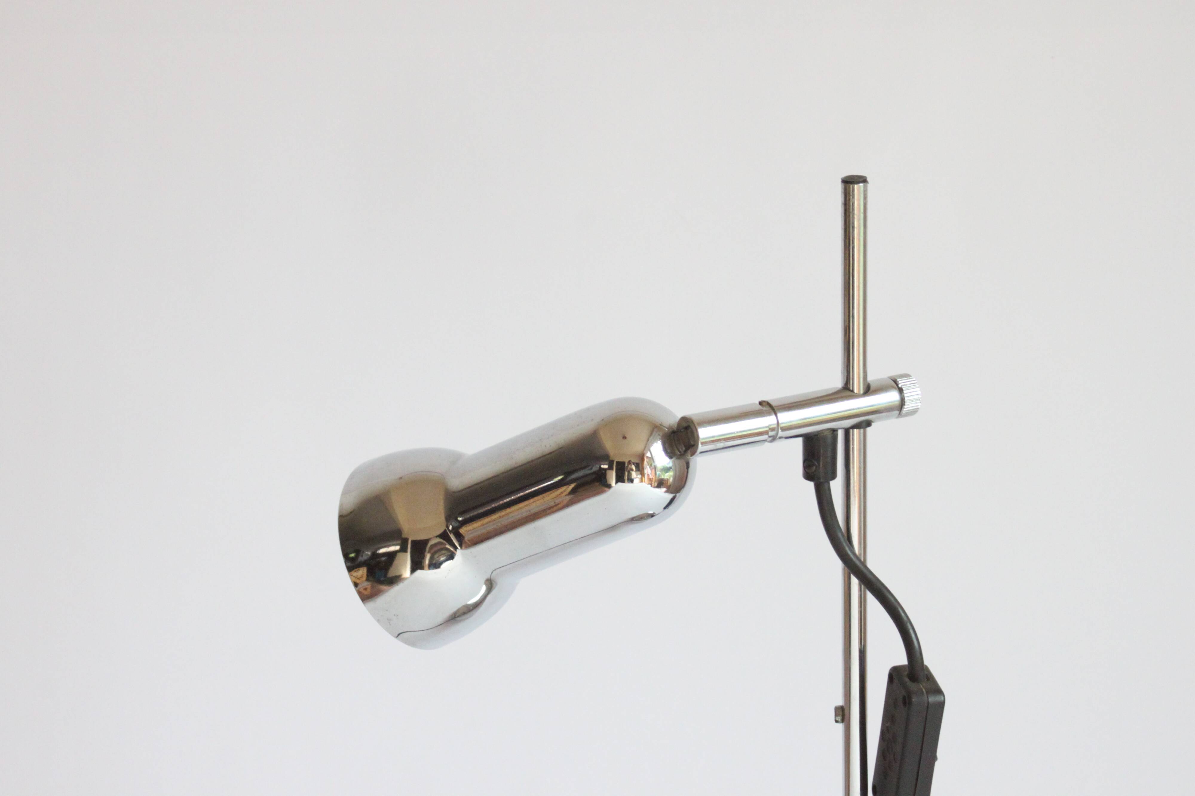 Lampe de bureau chromée par OMI, années 1960