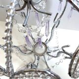 Lampshade hat chandelier pendant ceiling light decorative lamp with pearls and tassels
