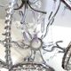 Lampshade hat chandelier pendant ceiling light decorative lamp with pearls and tassels