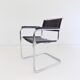 Set de 4 fauteuils Thonet S34 cuir cantilever par Mart Stam