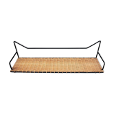 Wicker and metal shelf Raoul Guys 50s