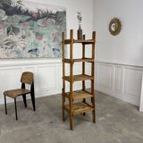 Brutalist shelf from the 1950s in beech wood.