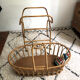 Vintage rattan cradle