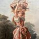 Tableau "Fille à l'oiseau".