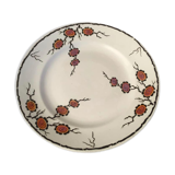 Plat à gâteau en porcelaine, estampillé Moulin des Loups - Orchies -Hamage