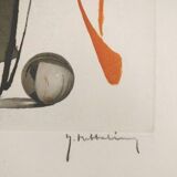 Original lithograph Signed Roger Hebbelinck 1912 1987 Belgian n°126/350