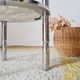 Marble and chrome side table, Italy 1970s