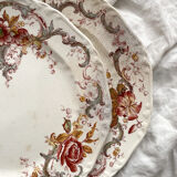 2 polychrome ironstone dinner plates "Wentworth" by Emile Bourgeois