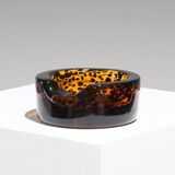 Cendrier en verre de Murano ambré, 1960