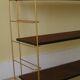 Shelves string wood and brass golden 60
