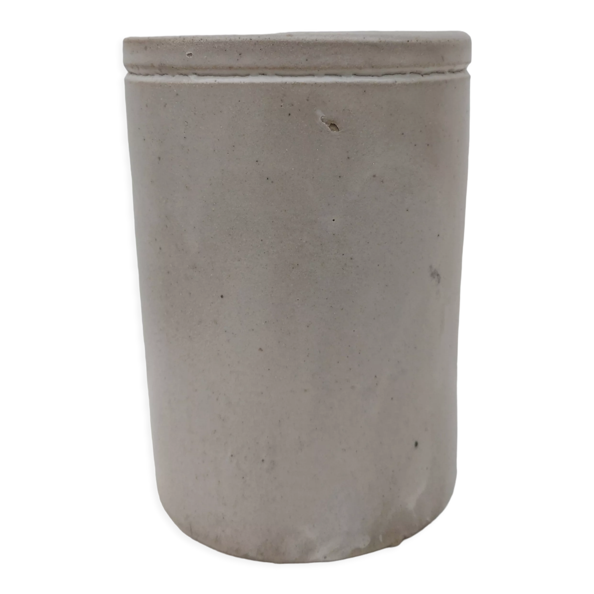 Old pot in glazed stoneware