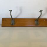 Wooden wall coat rack 2 hooks