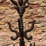 Coat rack on oak and zinc stand