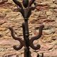 Coat rack on oak and zinc stand