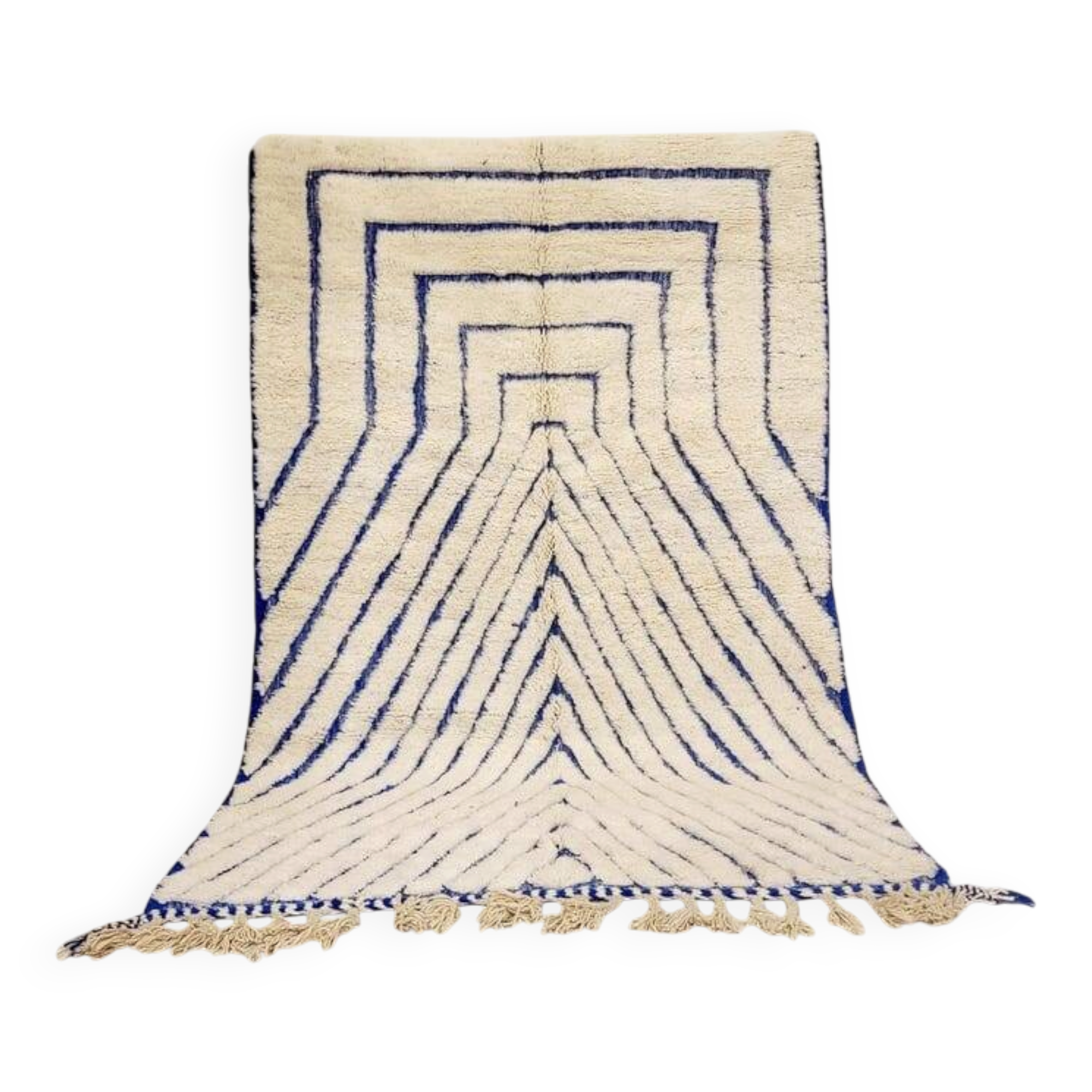 Tapis en laine pure fait main traditionnelle 1,5/2,5 m