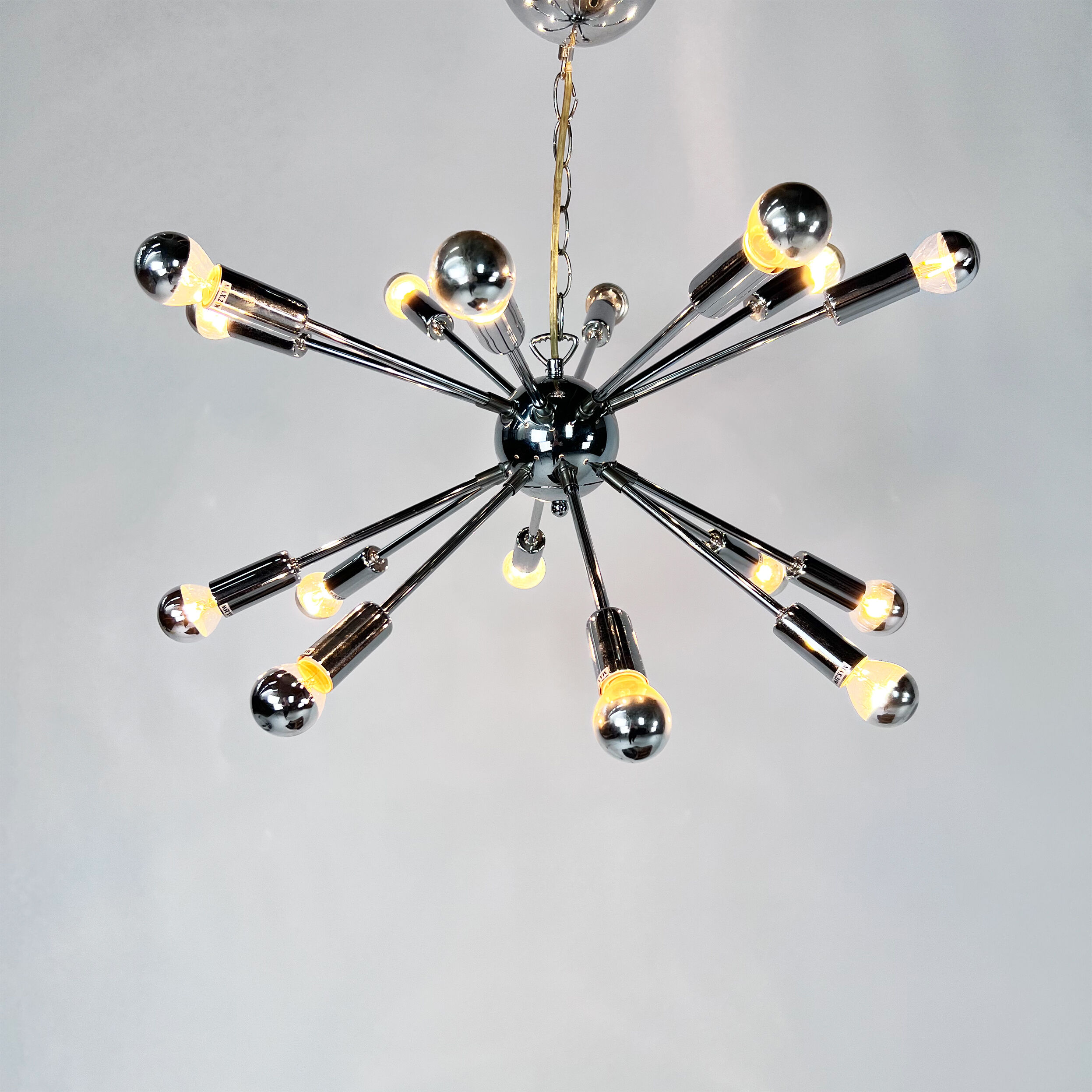 Sputnik chrome chandelier, 1970s