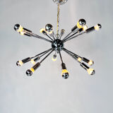 Sputnik chrome chandelier, 1970s
