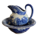 Pichet et bol en grès bleu et blanc Victoria Ware