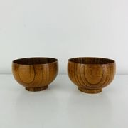 2 bols/vide poche en teck scandinave