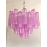 Spectacular Clear “Tronchi” Murano Glass Chandelier D60