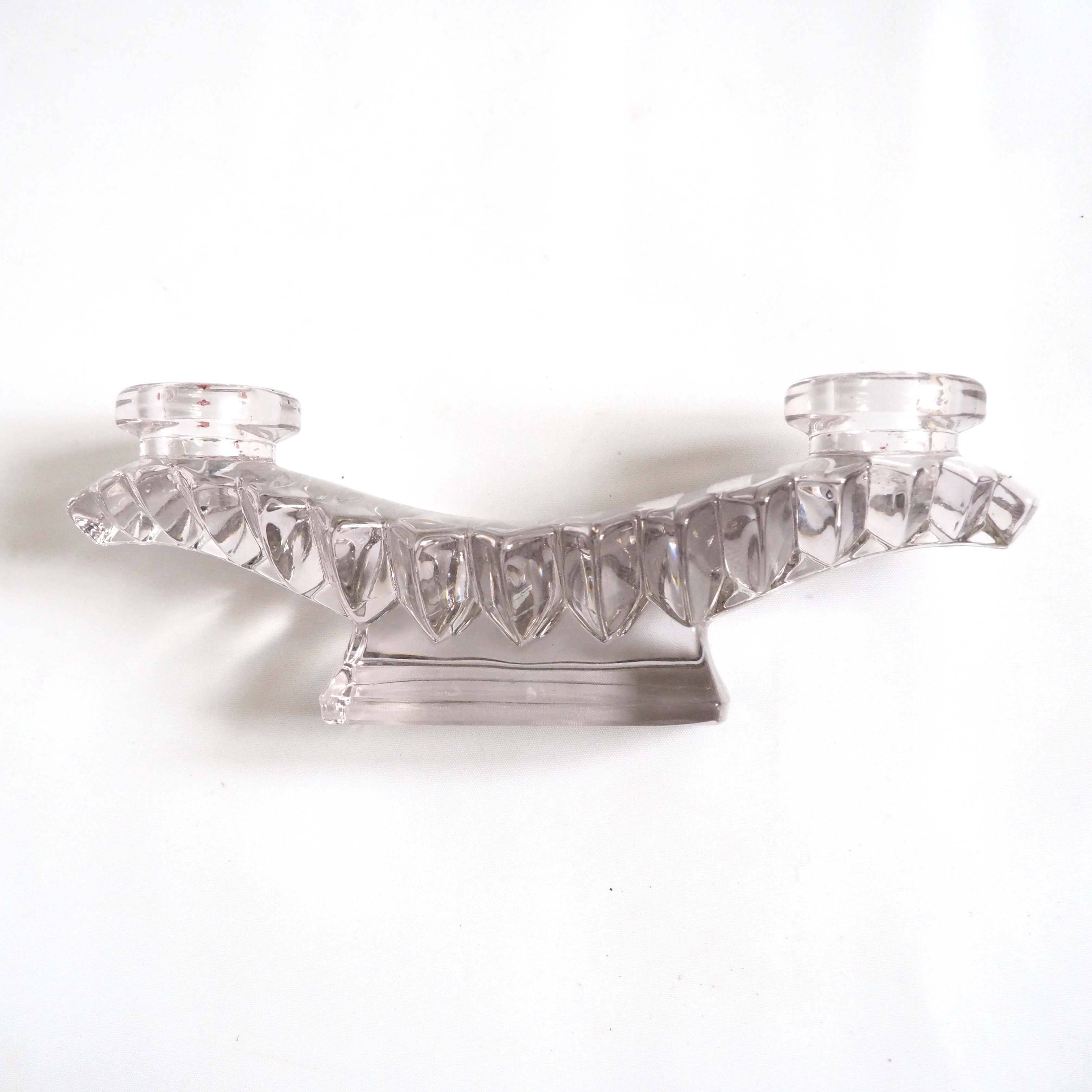 Double violet candle holder