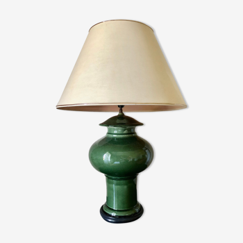 Emerald green ceramic lamp