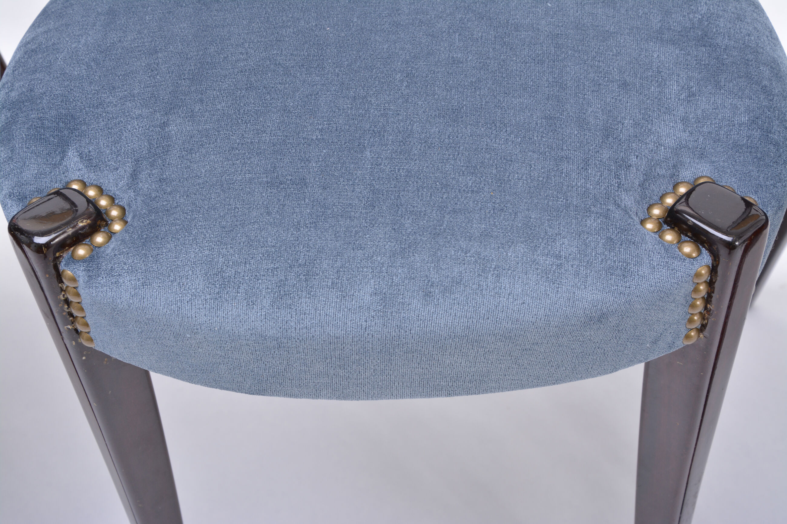 Set of four Italian Mid-Century Modern High Back dining chairs by Aldo Tura