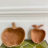 Wooden cups apples