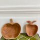 Wooden cups apples