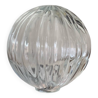 Old transparent glass globe for wall lamp chandelier.