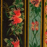 Ancien coffre oriental avec peinture de la guerrière Yang Mulan (c.1900) #9