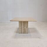Italian coffee table in travertine, 1980s