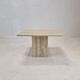 Italian coffee table in travertine, 1980s
