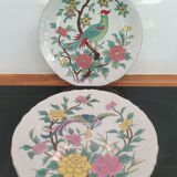 2 Japanese plates with Parrots