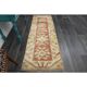 1970s Vintage Turkish Handmade Wool & Cotton Orange Runner Rug 69X196