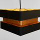 Suspension en cuivre et métal noir. danemark années 1960