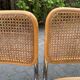 Ensemble de 4 Chaises vintage modèle Cesca B32 en chrome et bois