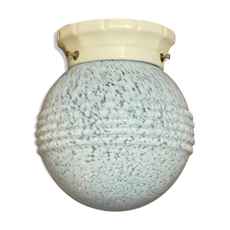 Ceiling lamp 30s Globe striated and Ceramic base