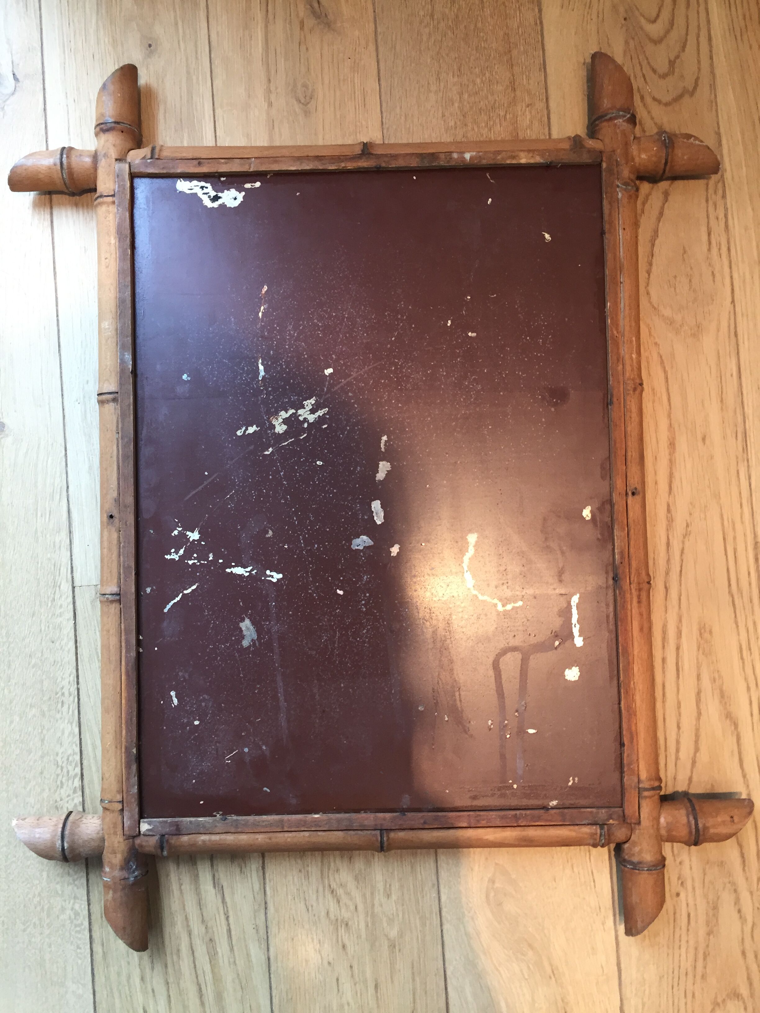 Mirror bamboo vintage 50/60s - 49x62cm