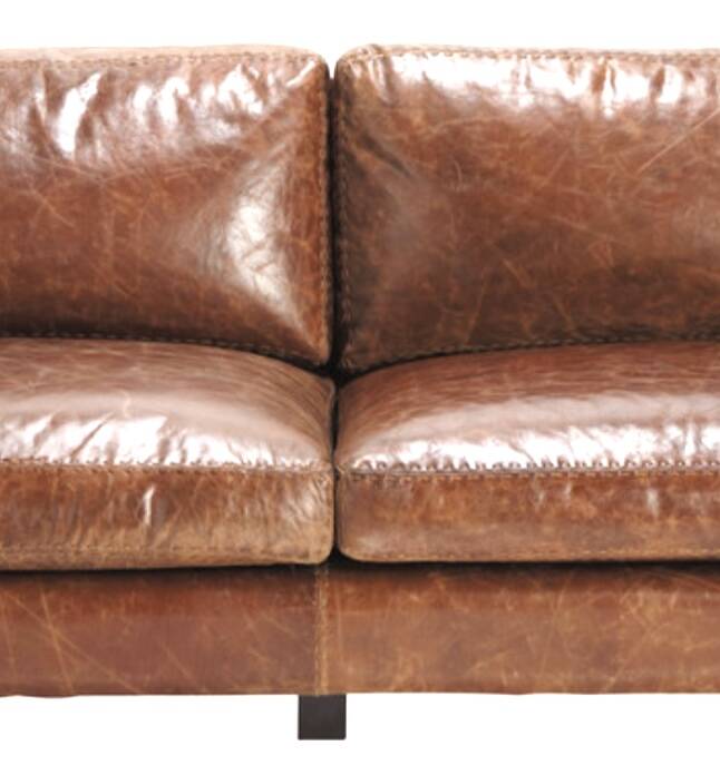 Canapé scandinave vintage en cuir